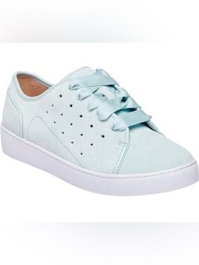 NIB • Vionic Splendid Keke Suede Lace-up Sneakers in Mist • W7.5 • 2 Sets Laces!